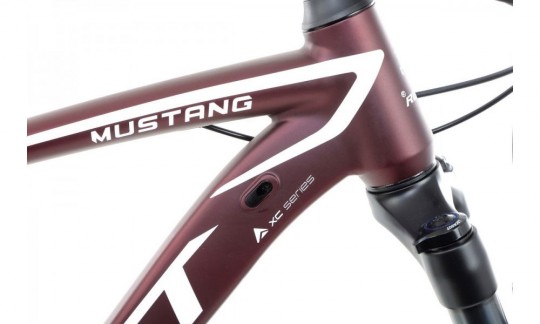 rower gorski romet mustang m6 bordowo bialy