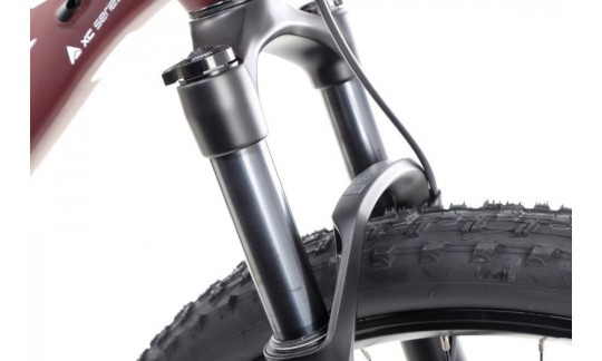 rower gorski romet mustang m6 bordowo bialy