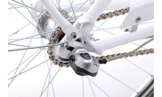 rower miejski romet art deco eco bialy