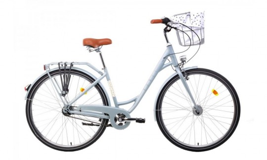 rower miejski romet pop art lux szary