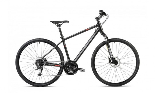 rower crossowy romet orkan 4 m lite 2023 czarno czerwony