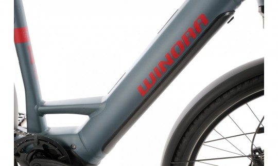 rower trekkingowy elektryczny winora yucatan x12 low niebiesko szary