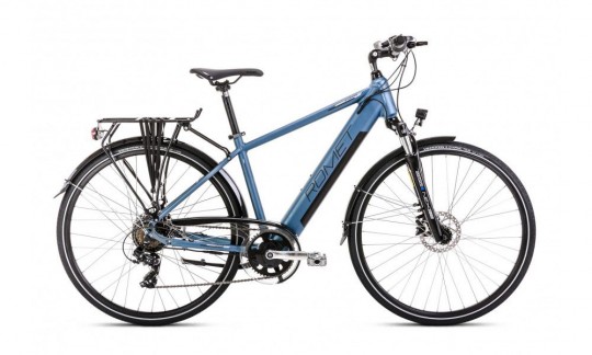 rower trekkingowy elektryczny romet orkan rm 2 m integrated niebieski czarny