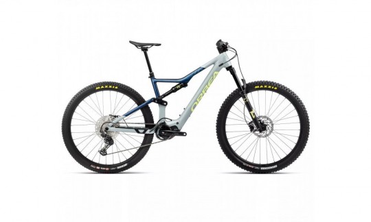 rower gorski elektryczny orbea rise h30 2024 szaro niebieski