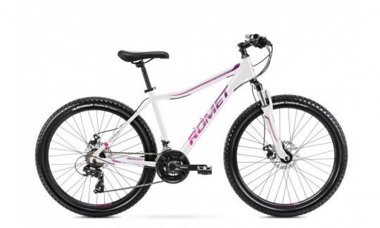 rower gorski romet jolene 62 2024 bialo rozowo fioletowy