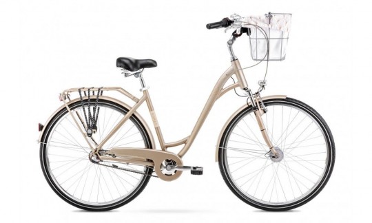 rower miejski romet art deco classic 2024 szampanski