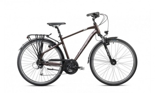 rower trekkingowy romet wagant 7 2024 ciemnobrazowo szary