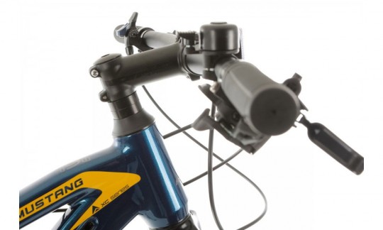 rower gorski romet mustang m4 2024 niebiesko zolty