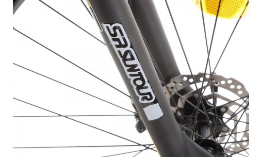 rower gorski romet mustang m4 2024 niebiesko zolty