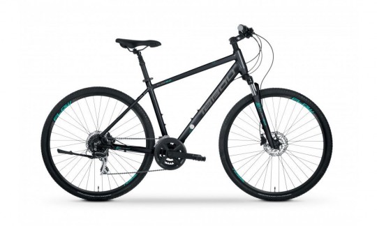 rower crossowy tabou flow 20 2024 czarno turkusowy