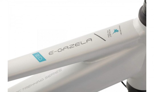 rower trekkingowy elektryczny romet gazela 20 2024 srebrny
