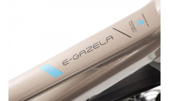 rower trekkingowy elektryczny romet gazela 20 2024 bezowo szary