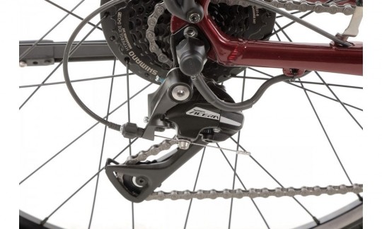 rower trekkingowy elektryczny romet wagant 10 2024  bordowy