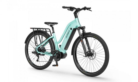 rower trekkingowy elektryczny ecobike lx500 mint mietowy
