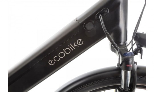 rower trekkingowy elektryczny ecobike lx100 black czarny