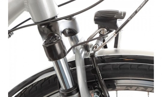 rower trekkingowy storm marathon 20 lady srebrno bialy