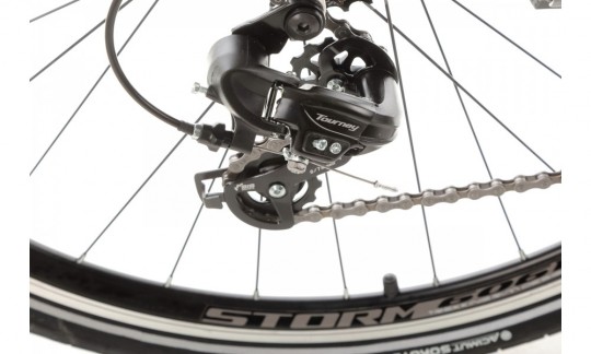 rower trekkingowy storm marathon 20 lady srebrno bialy