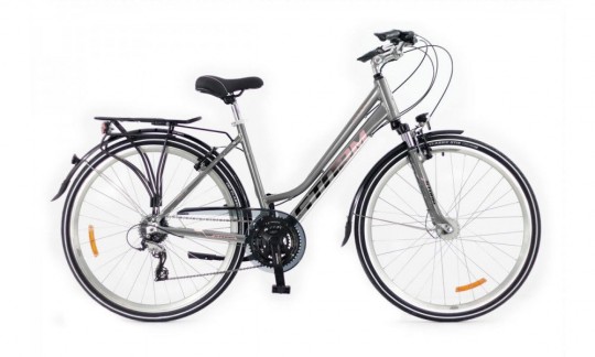 rower trekkingowy storm marathon 40 lady srebrny rozowy