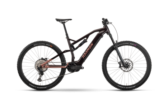 rower gorski elektryczny r raymon trailray 150 pro bordowo rozowo czarny