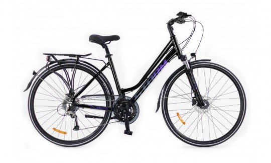 rower trekkingowy storm marathon 90 lady czarny rozowy