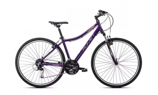 rower crossowy romet orkan 2 d widelec tel28 fioletowo bialy
