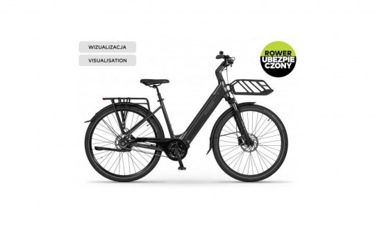rower miejski elektryczny ecobike lx100 automatic black czarny