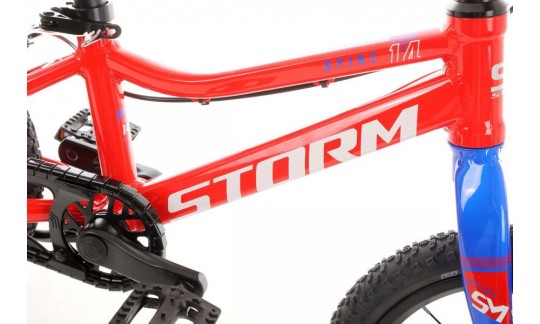 rower dzieciecy storm spike 14 super light czerwony