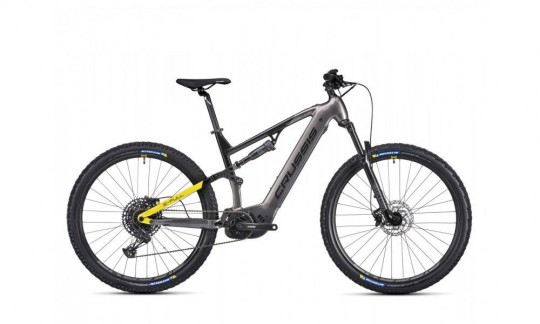rower gorski elektryczny crussis e full 9 10 900wh szaro zolty