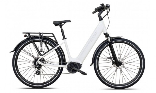 rower miejski elektryczny barton e smart flow 026 bialy perlowy