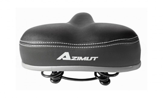 siodlo azimut city dual shiny na sprezynach 240x205mm czarne