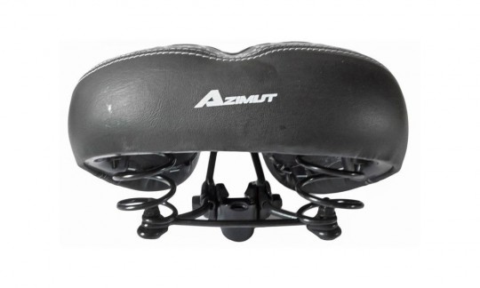siodlo azimut city leather design na sprezynach 280x230mm czarne
