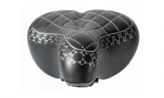 siodlo azimut city leather design na sprezynach 280x230mm czarne