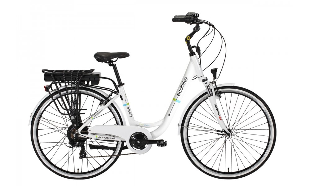 Rower miejski elektryczny Ecobike city white L 2017