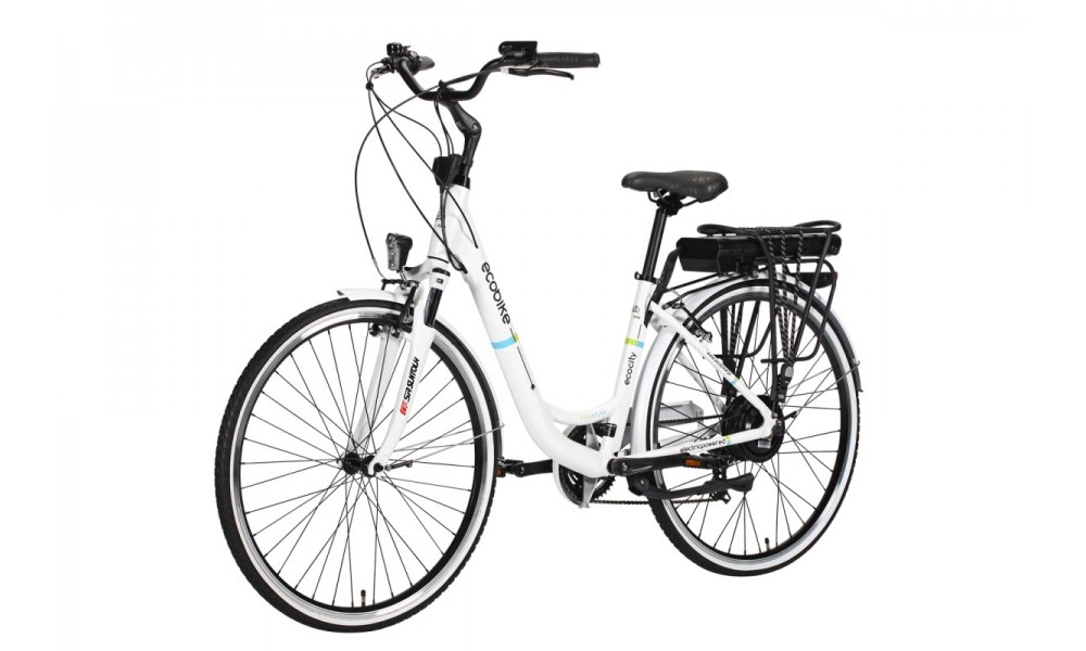 Rower miejski elektryczny Ecobike city white L 2017
