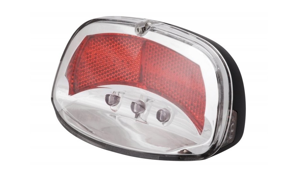 Lampa rowerowa De-One na bagażnik 3-Led na baterie HL-DE072