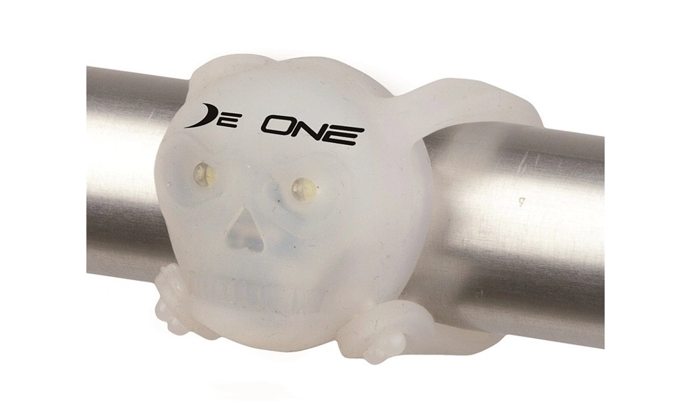 Lampa przód De-One czaszka silicon biała HL-DE043