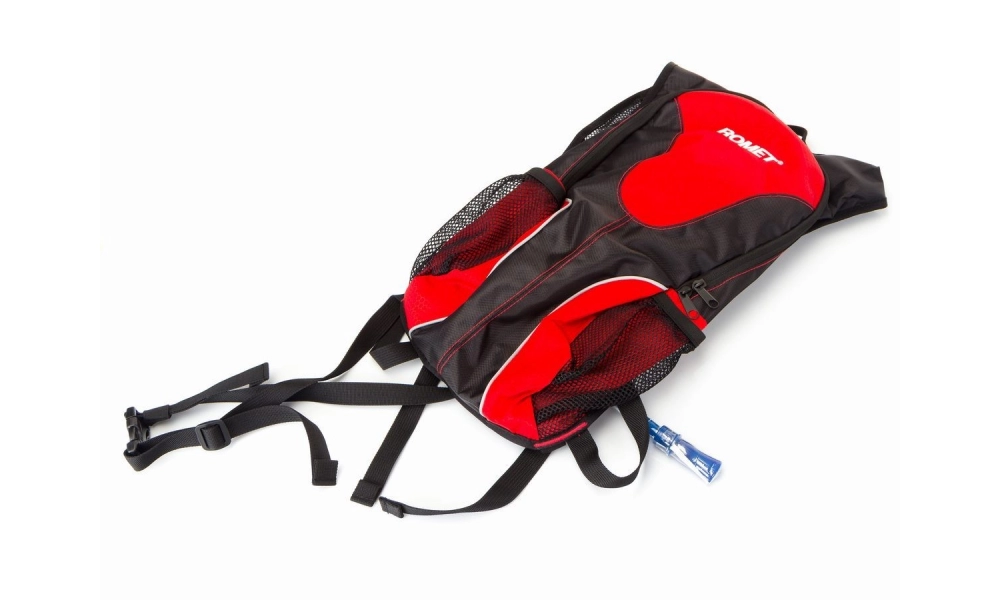 Plecak rowerowy Romet AK-R czarno-czerwony+bukłak