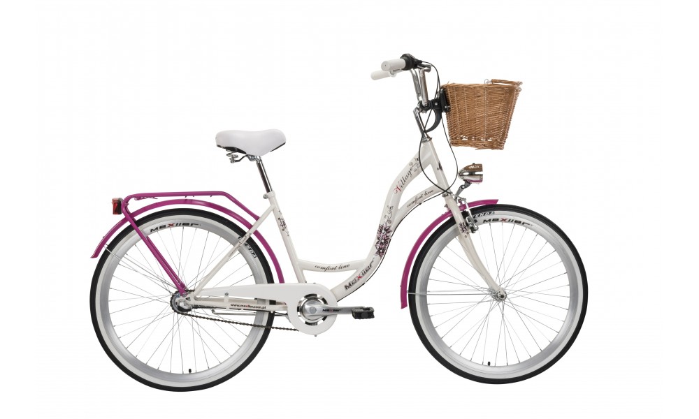 Rower miejski Mexller 26" Village Nexus 3 biało-różowy 2017