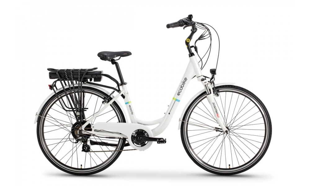 Rower miejski elektryczny Ecobike city l white 28 250W 