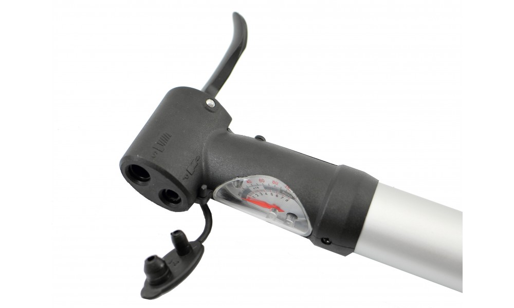 Pompka rowerowa Beto CLD-023G alu z manometrem