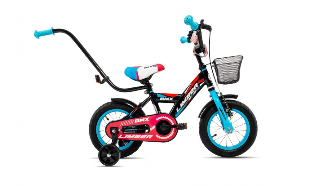 Rower dziecięcy Limber 12 Boy czarno-niebiesko-czerwony 2019