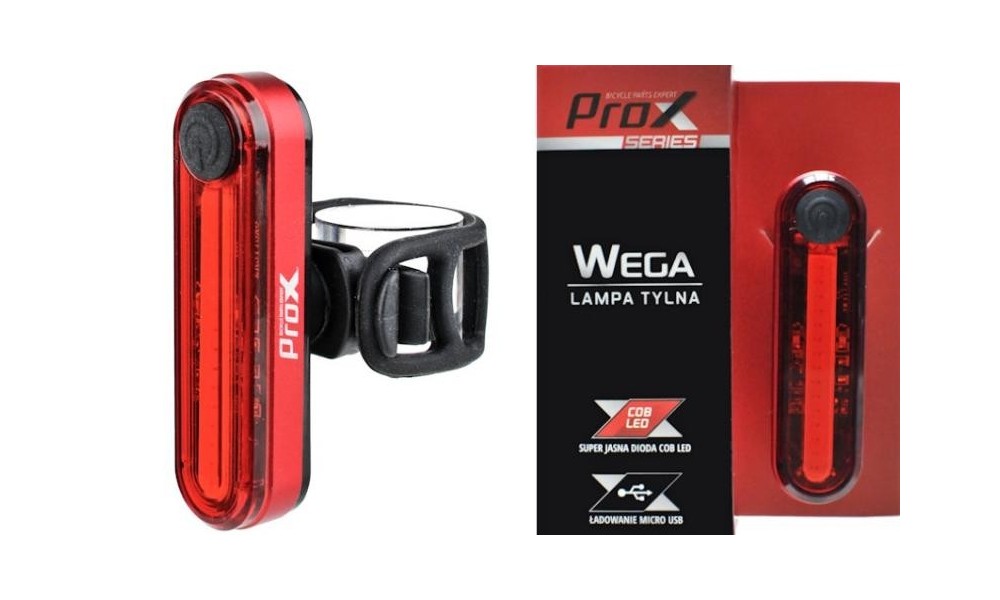 Lampa tył Prox Wega LED COB USB