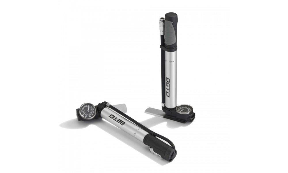 Pompka rowerowa Beto CCO-017AGLN teleskopowa alu z manometrem