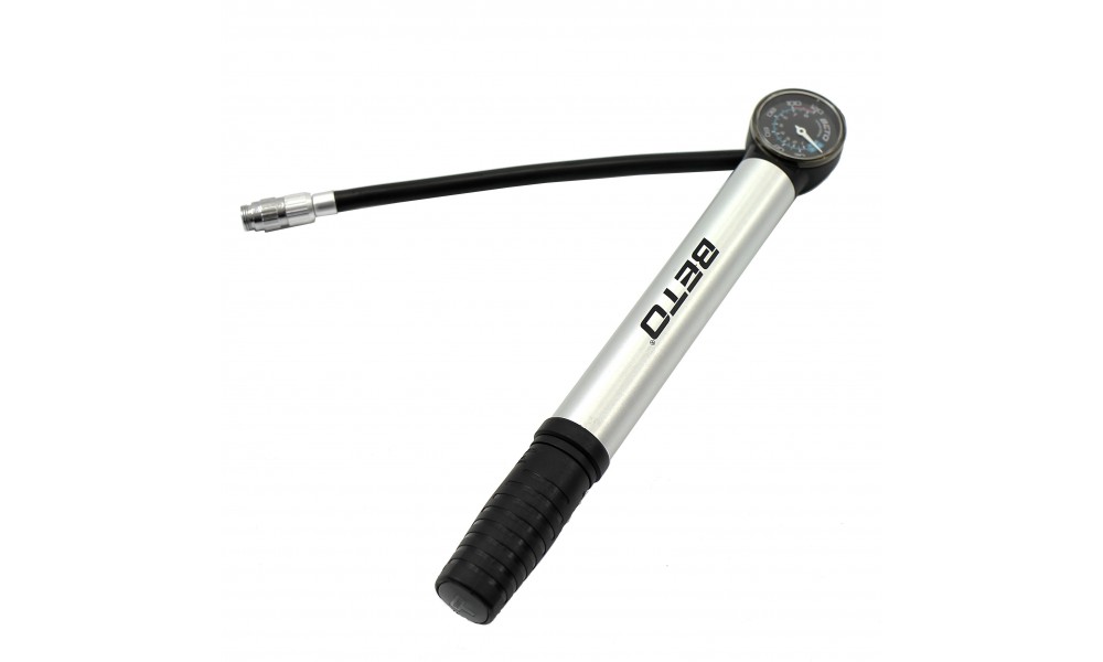Pompka rowerowa Beto CHMP-003AG alu z manometrem