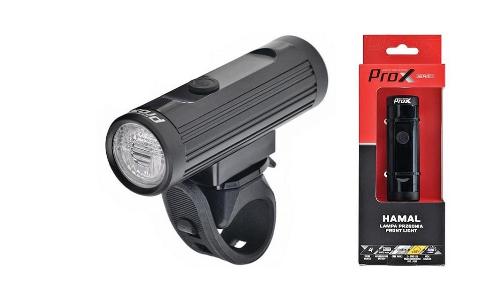 Lampa przód Prox Hamal Cree XP-G2 600lm 2600mAh USB