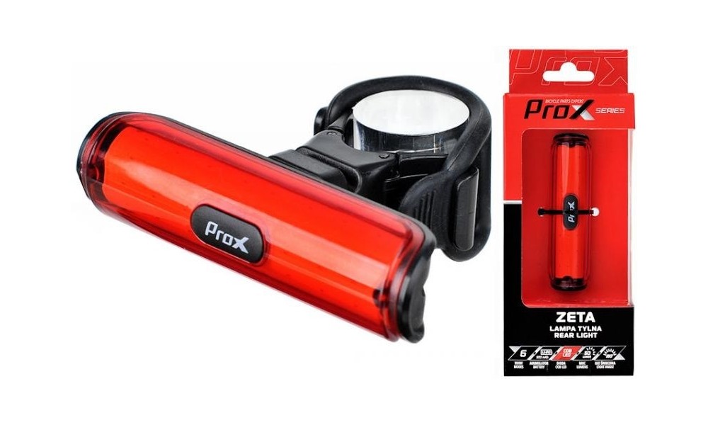 Lampa tył Prox Zeta COB LED 50lm 500mAh USB