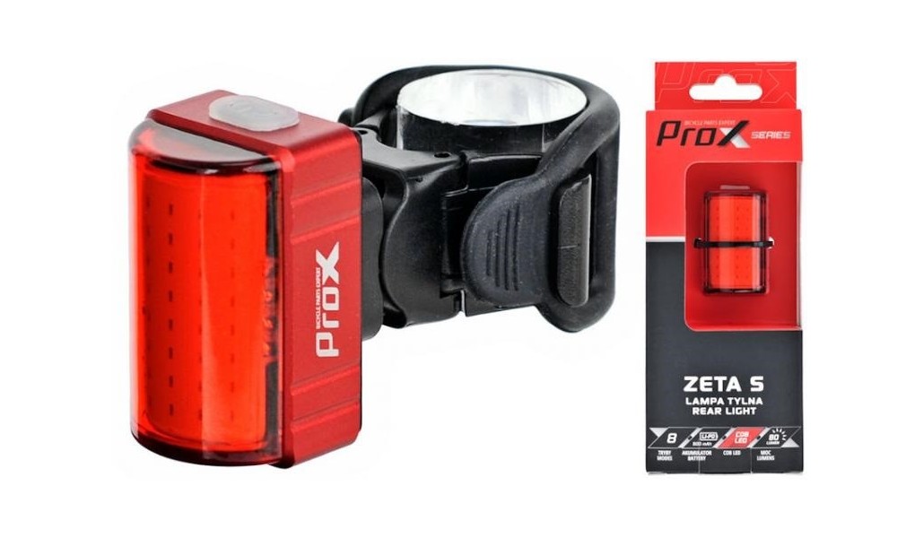 Lampa tył Prox Zeta S COB LED 80lm 500mAh USB
