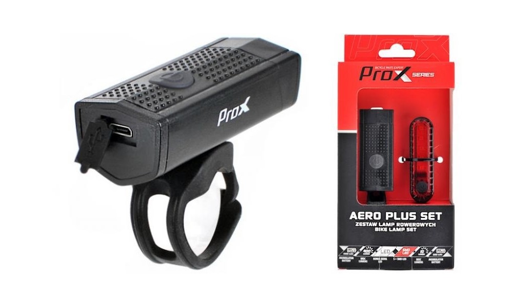 Lampa zestaw Prox Aero Plus 400lm 1000mAh USB