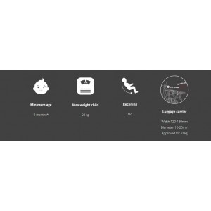 Fotelik Hamax Zenith na bagażnik ciemnoszaro-czarny 2