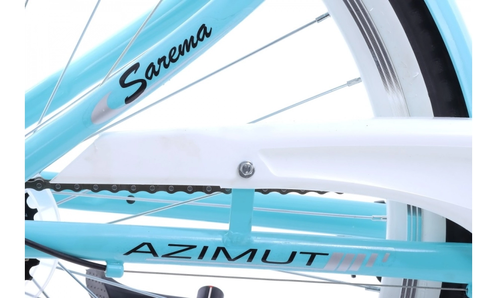 Rower miejski Azimut Sarema 28 Alu 7b-Shimano +kosz klip green